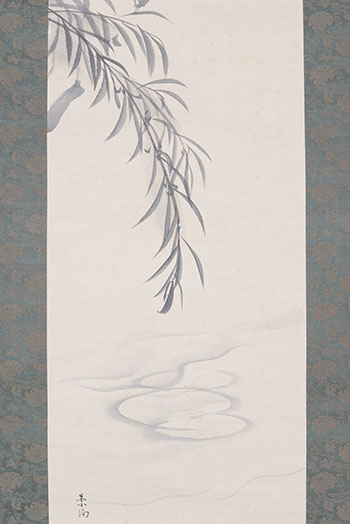 �R���@�f���@Yamaguchi Soken�^���������@Reflect moon under a willow
