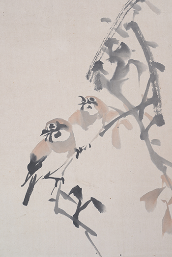 �J�@����@Buncho Tani�^�����@A pair of sparrow in winter seen