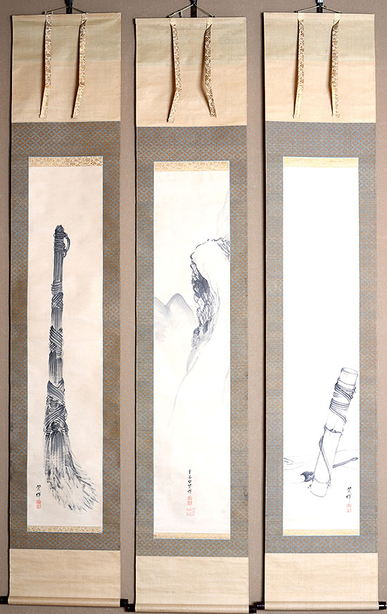 ���R�@����@Yokoyma Seiki�^�����V��R���E���R�E���@Middle: Mt.Tendai, Left and Right: Kanzan and Jittoku