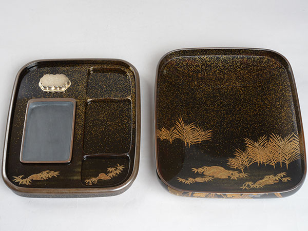 �k�����i�g�c���N�j�@Yokodo(Yoshida Kinnen)�^�w�t�H���G�茥���x a Suzuri-box with a letter container