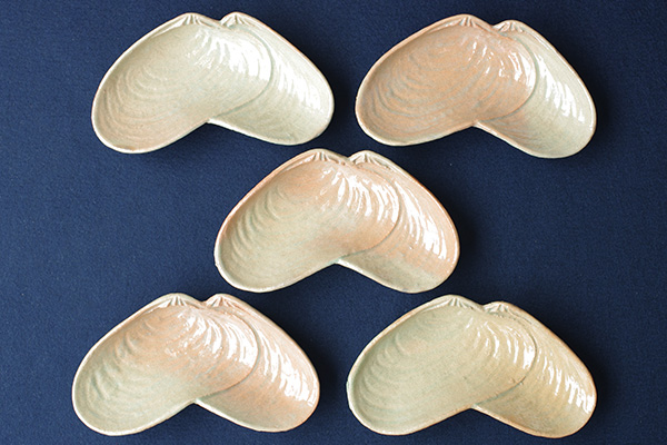 �ف@�U���@Raku Tannyu�^�z�]�֍D���L���t�@�܁@shell dishes 5pcs.